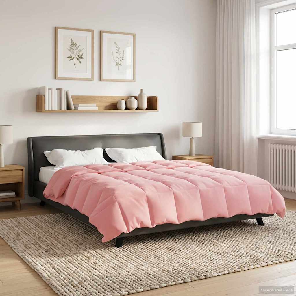 vidaXL Vol jaar dekbed Gekwilt Antraciet 135 x 200 cm Microfiber