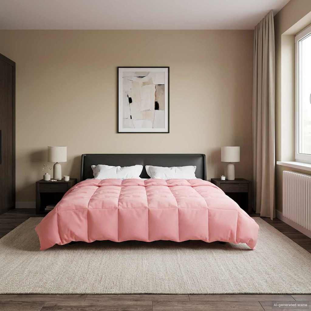 vidaXL Vol jaar dekbed Gekwilt Antraciet 135 x 200 cm Microfiber