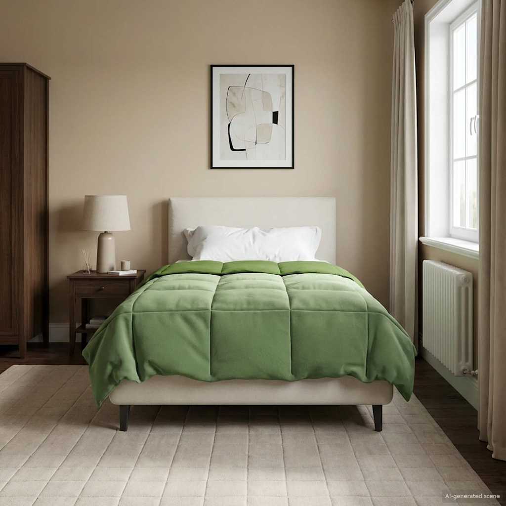vidaXL Vol jaar dekbed Gekwilt Antraciet 135 x 200 cm Microfiber