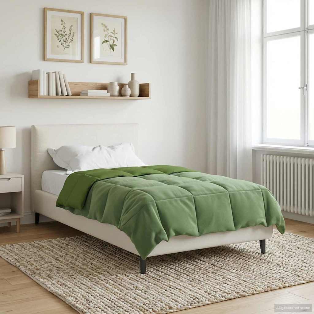 vidaXL Vol jaar dekbed Gekwilt Antraciet 135 x 200 cm Microfiber