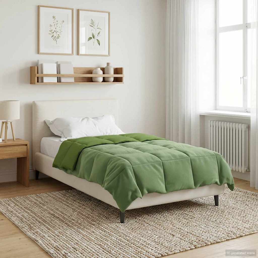 vidaXL Vol jaar dekbed Gekwilt Antraciet 135 x 200 cm Microfiber