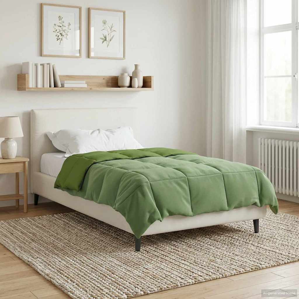 vidaXL Vol jaar dekbed Gekwilt Antraciet 135 x 200 cm Microfiber