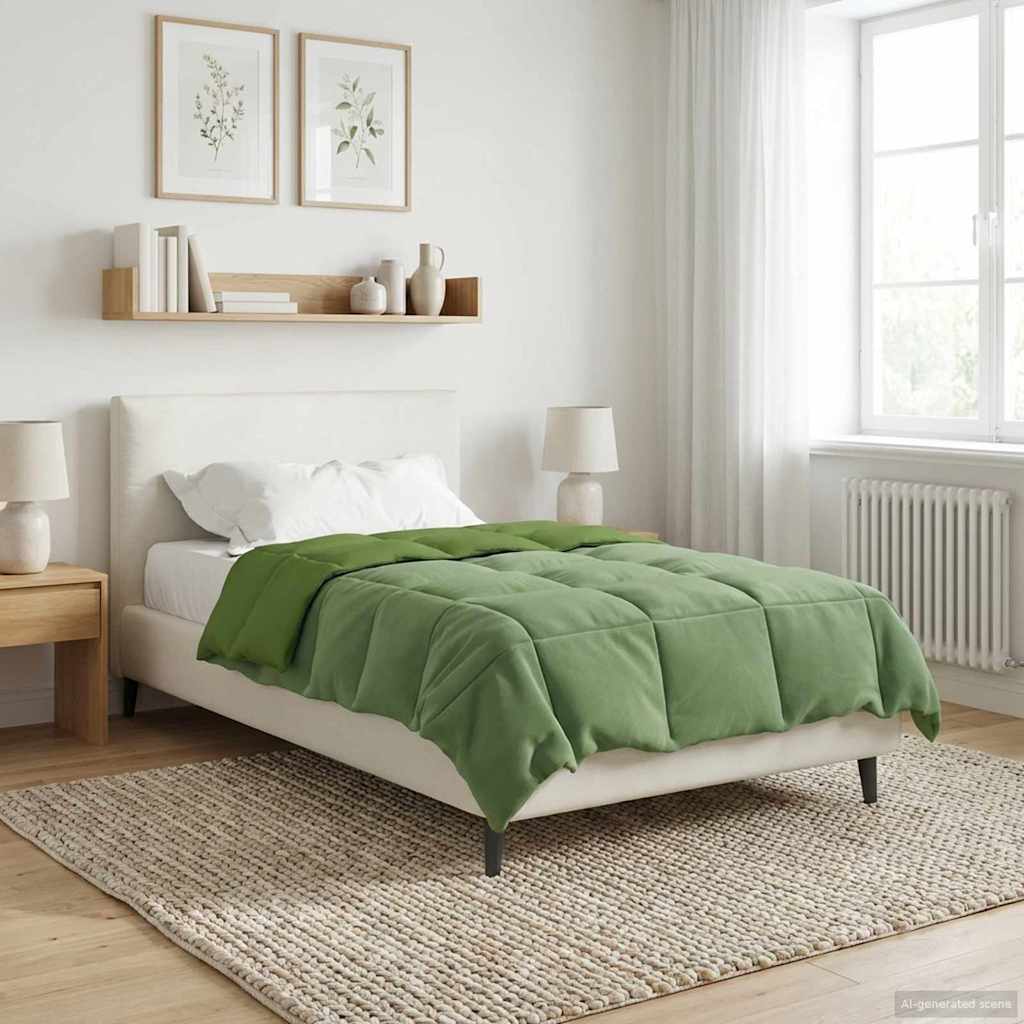 vidaXL Vol jaar dekbed Gekwilt Antraciet 135 x 200 cm Microfiber