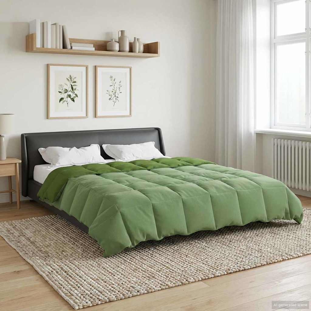 vidaXL Vol jaar dekbed Gekwilt Antraciet 135 x 200 cm Microfiber