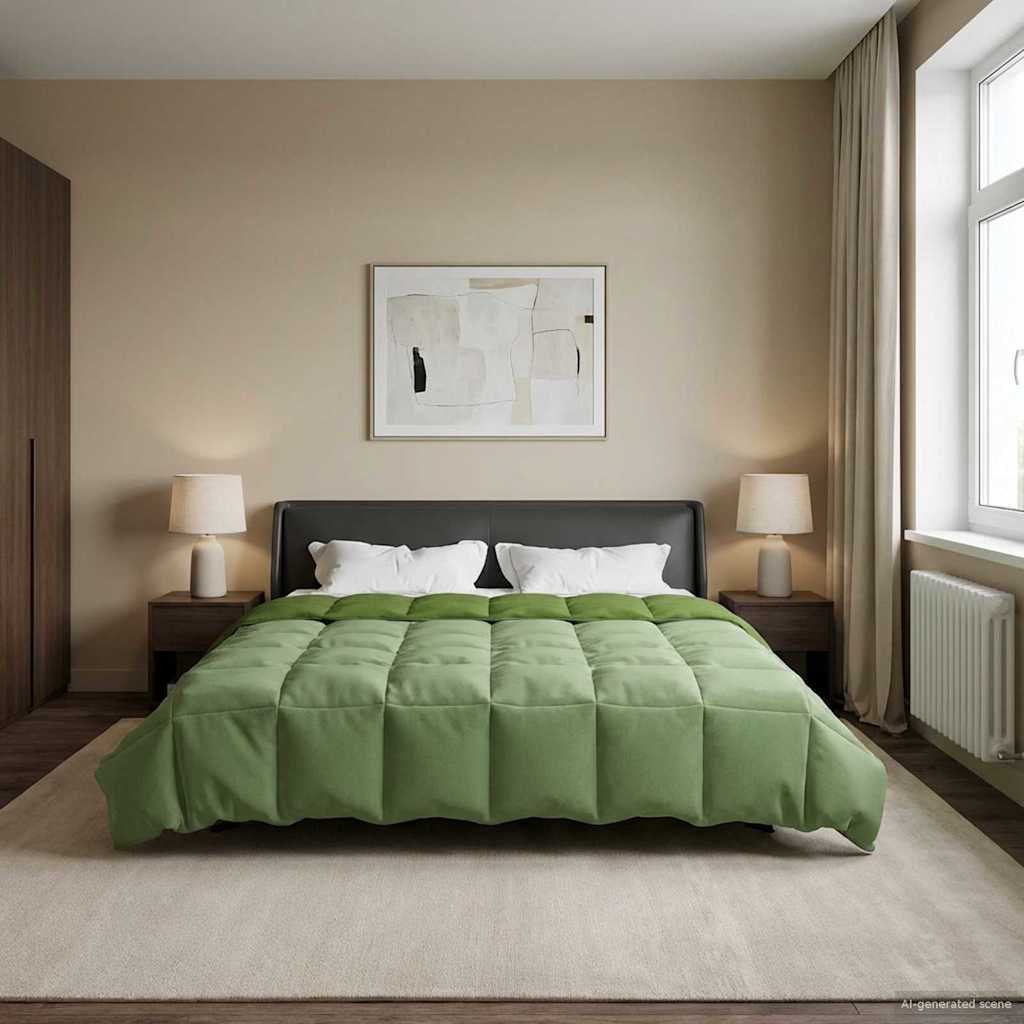 vidaXL Vol jaar dekbed Gekwilt Antraciet 135 x 200 cm Microfiber