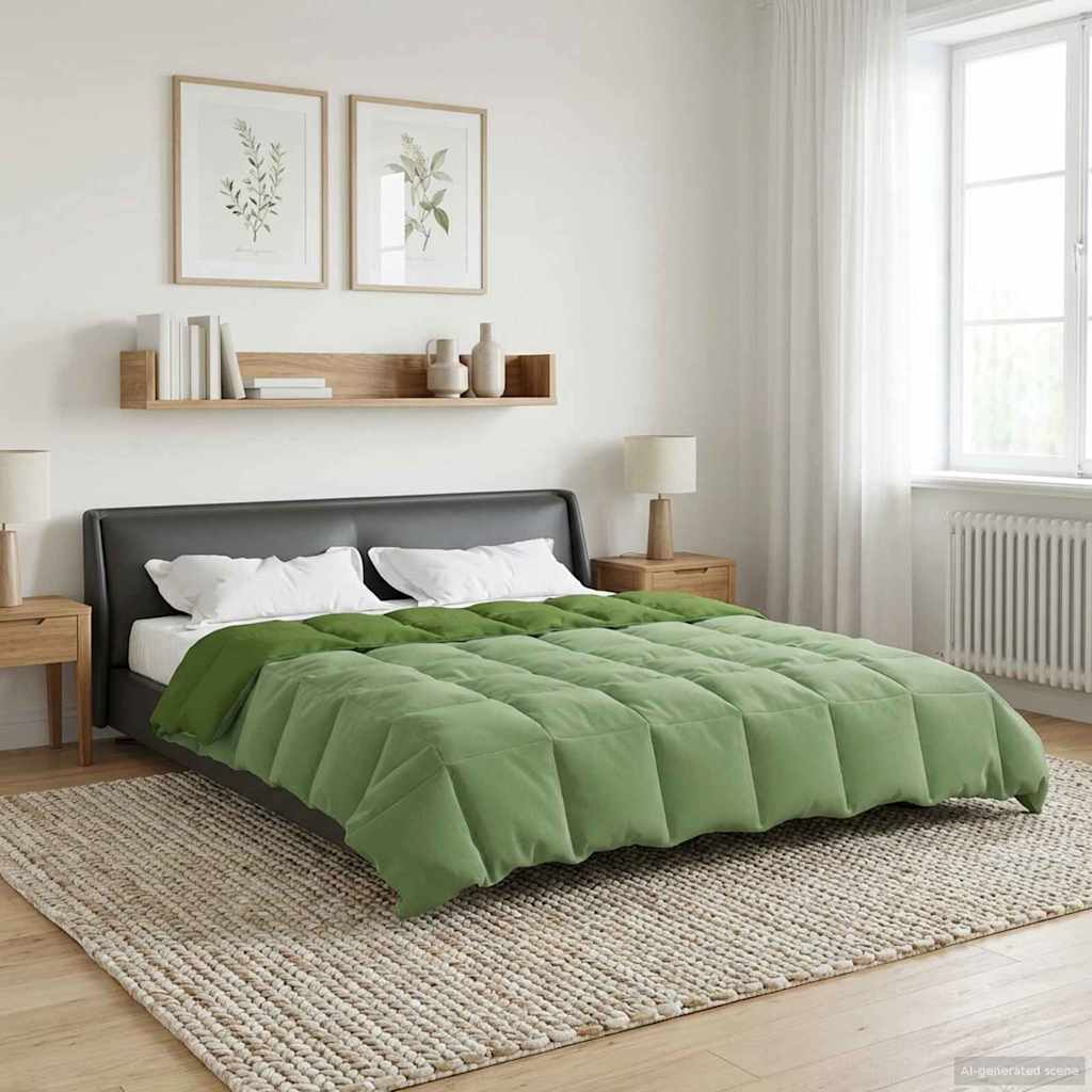 vidaXL Vol jaar dekbed Gekwilt Antraciet 135 x 200 cm Microfiber
