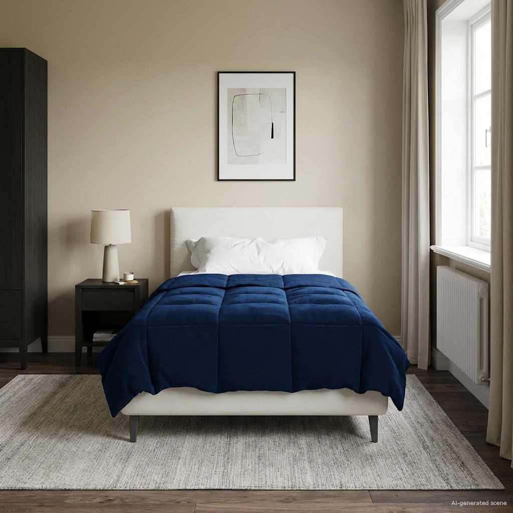 vidaXL Vol jaar dekbed Gekwilt Antraciet 135 x 200 cm Microfiber