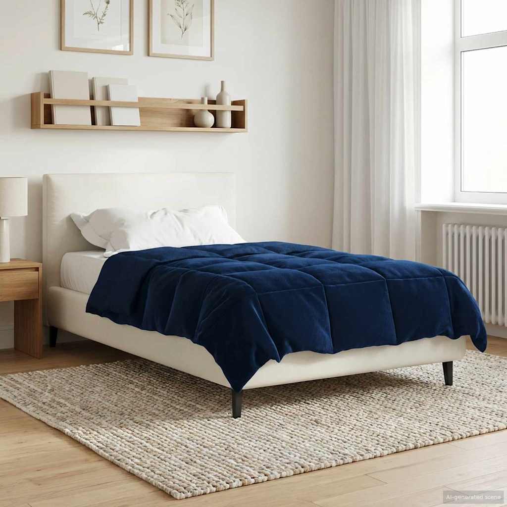 vidaXL Vol jaar dekbed Gekwilt Antraciet 135 x 200 cm Microfiber