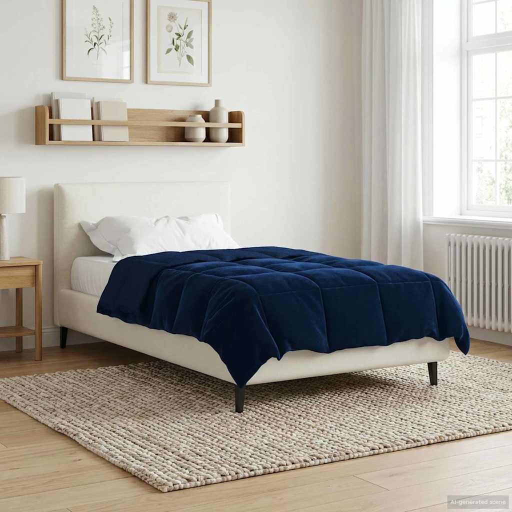 vidaXL Vol jaar dekbed Gekwilt Antraciet 135 x 200 cm Microfiber
