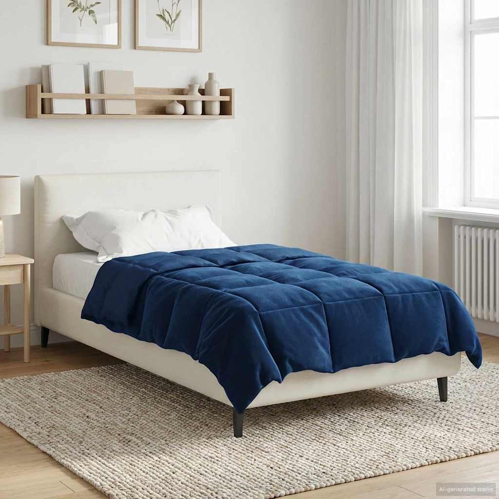 vidaXL Vol jaar dekbed Gekwilt Antraciet 135 x 200 cm Microfiber