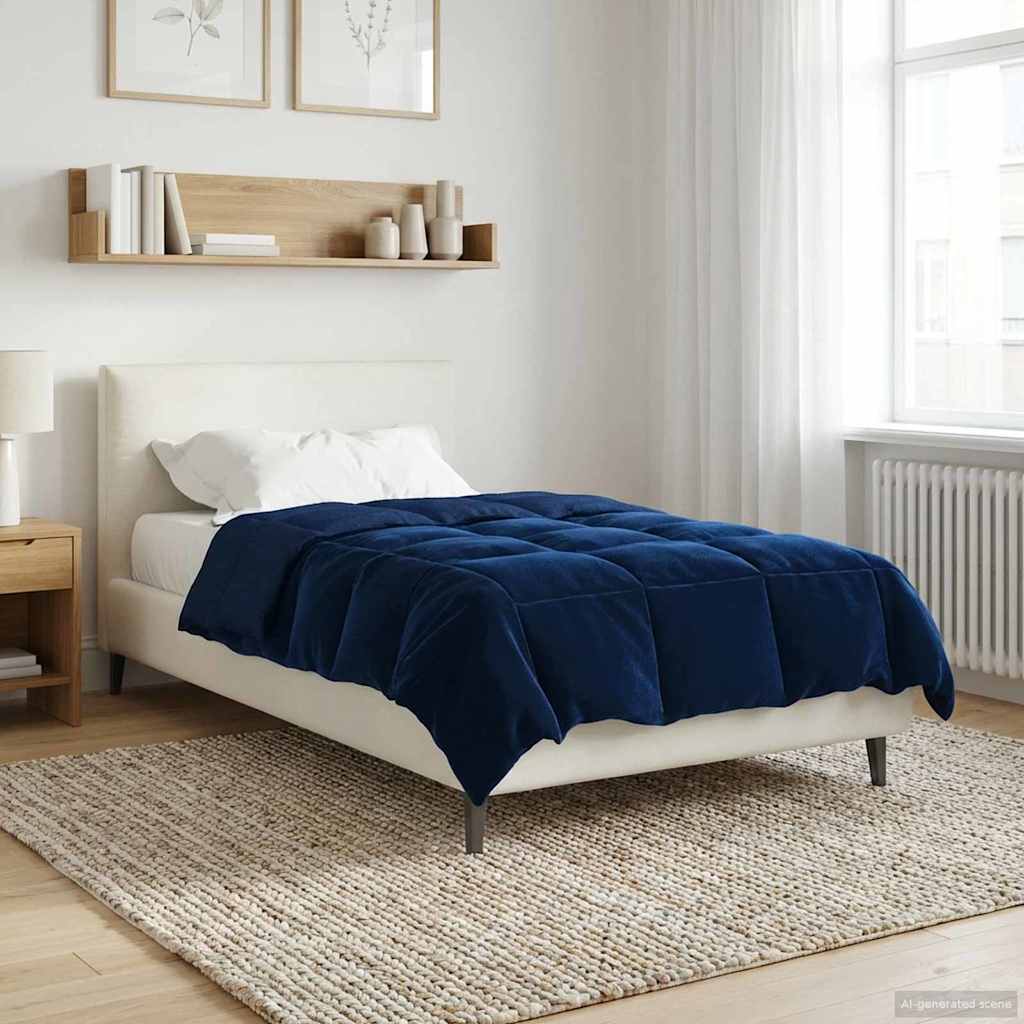vidaXL Vol jaar dekbed Gekwilt Antraciet 135 x 200 cm Microfiber