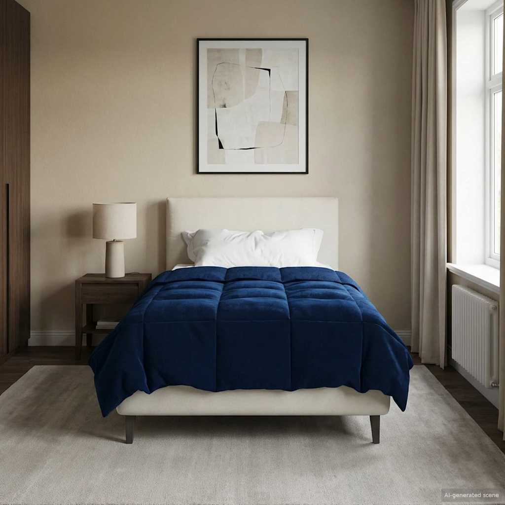 vidaXL Vol jaar dekbed Gekwilt Antraciet 135 x 200 cm Microfiber