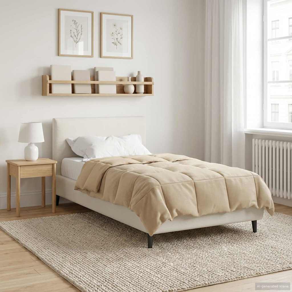 vidaXL Vol jaar dekbed Gekwilt Antraciet 135 x 200 cm Microfiber