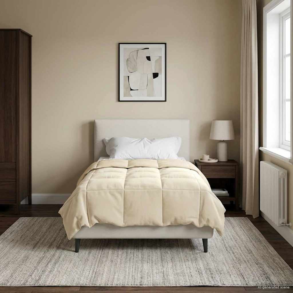 vidaXL Vol jaar dekbed Gekwilt Antraciet 135 x 200 cm Microfiber