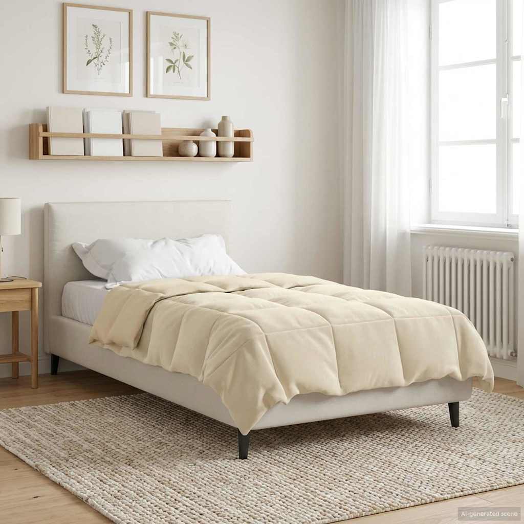 vidaXL Vol jaar dekbed Gekwilt Antraciet 135 x 200 cm Microfiber