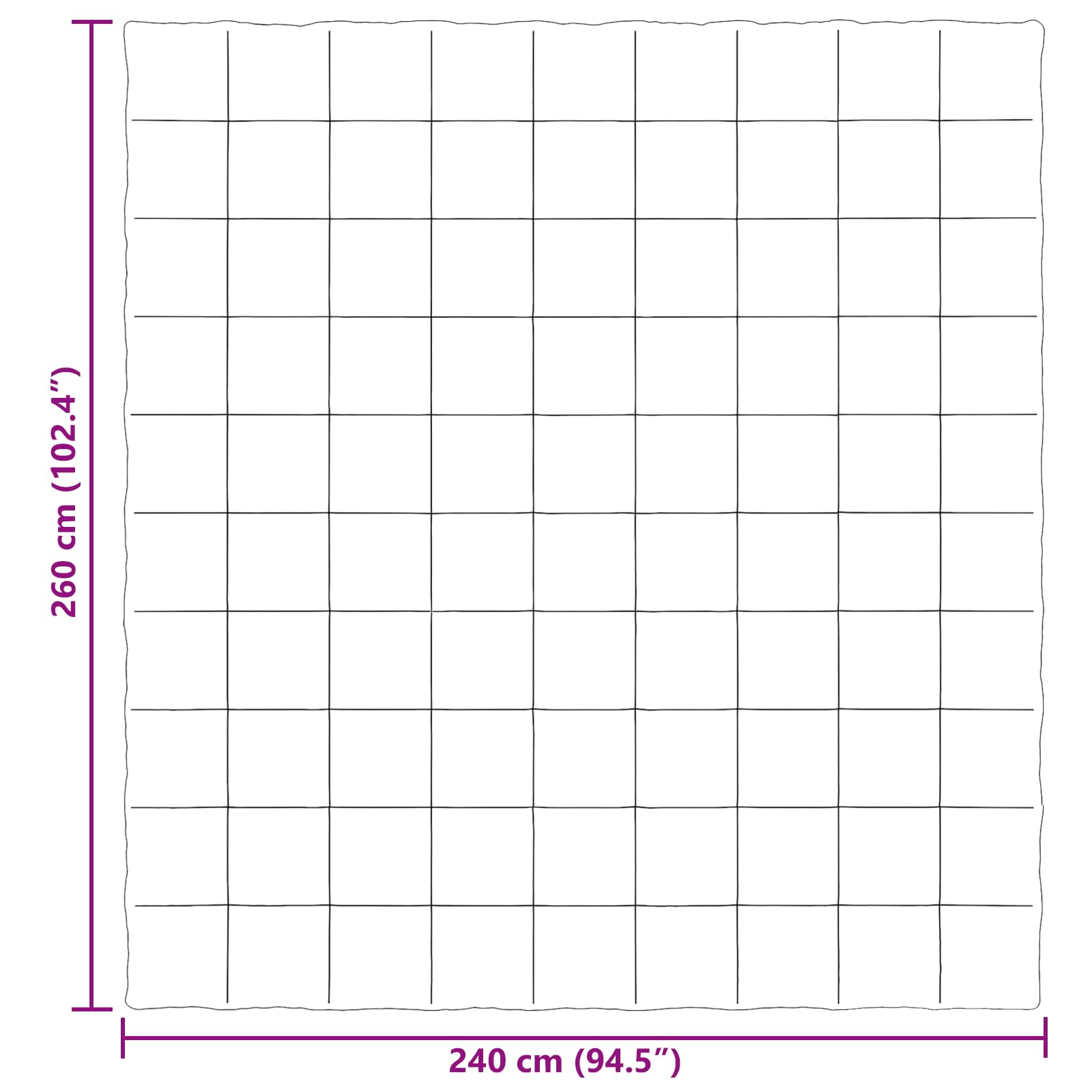 vidaXL Winter Dekbed Gekwilt Zwart 200 x 200 cm Microfiber