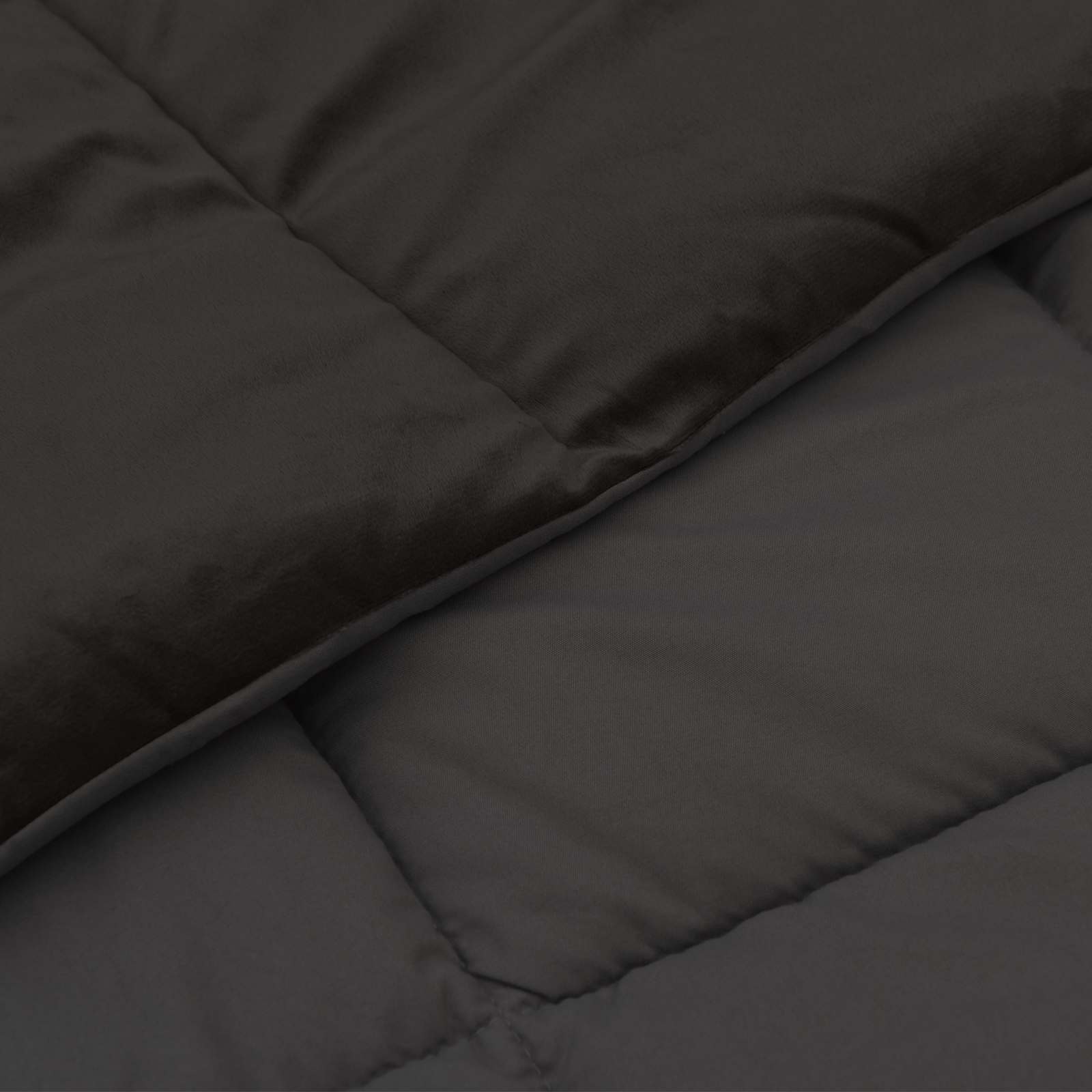 vidaXL Winter Dekbed Gekwilt Zwart 200 x 200 cm Microfiber