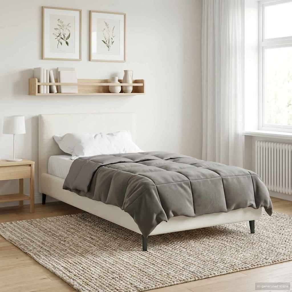 vidaXL Winter Dekbed Gekwilt Zwart 200 x 200 cm Microfiber