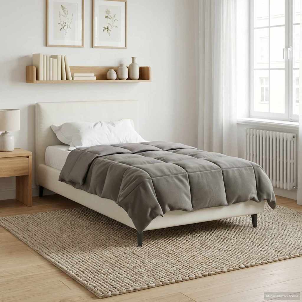 vidaXL Winter Dekbed Gekwilt Zwart 200 x 200 cm Microfiber