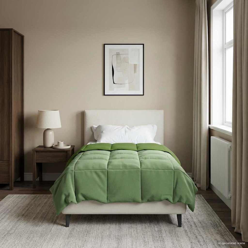 vidaXL Winter Dekbed Gekwilt Zwart 200 x 200 cm Microfiber