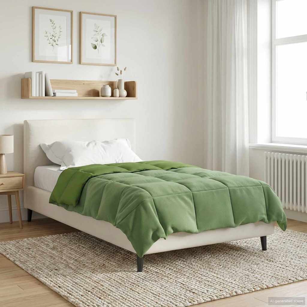 vidaXL Winter Dekbed Gekwilt Zwart 200 x 200 cm Microfiber