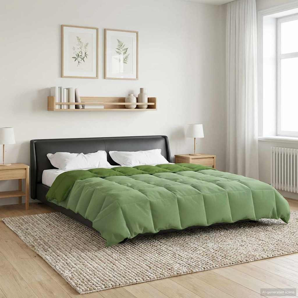 vidaXL Winter Dekbed Gekwilt Zwart 200 x 200 cm Microfiber