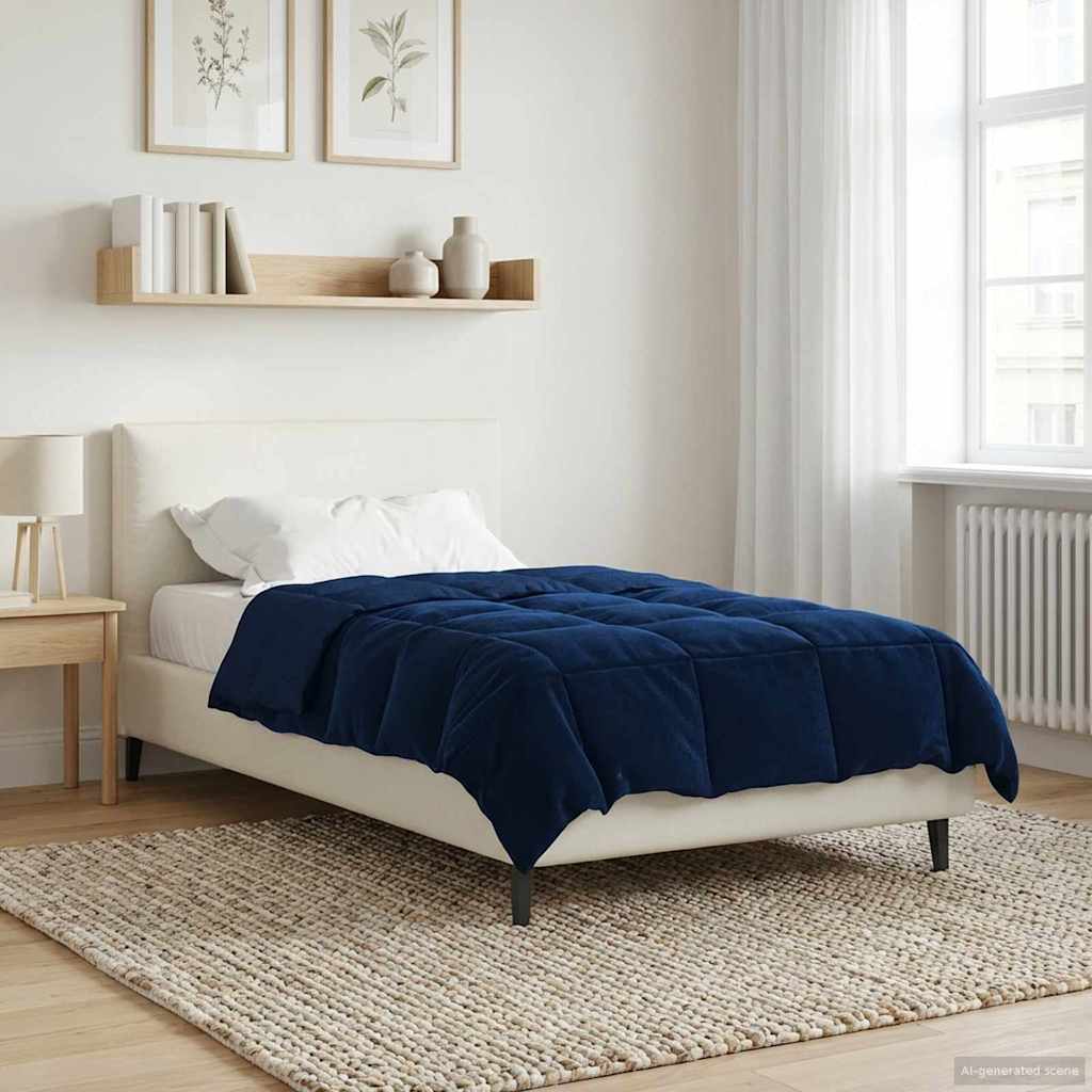 vidaXL Winter Dekbed Gekwilt Zwart 200 x 200 cm Microfiber