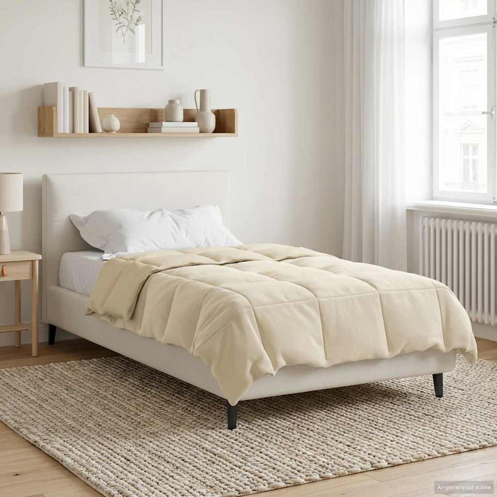vidaXL Winter Dekbed Gekwilt Zwart 200 x 200 cm Microfiber