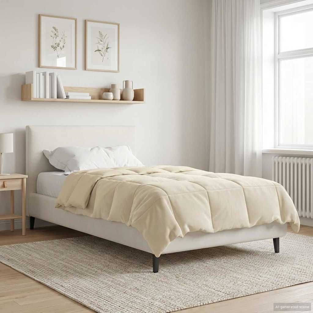 vidaXL Winter Dekbed Gekwilt Zwart 200 x 200 cm Microfiber