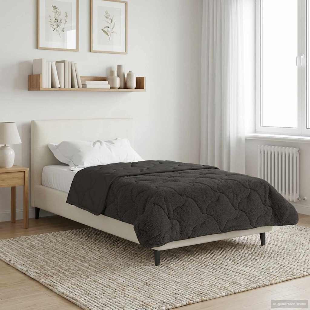 vidaXL Zomer Dekbed Roze 135 x 200 cm Microfiber en Teddy fleece