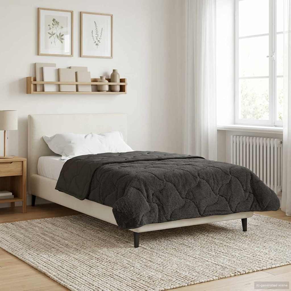 vidaXL Zomer Dekbed Roze 135 x 200 cm Microfiber en Teddy fleece