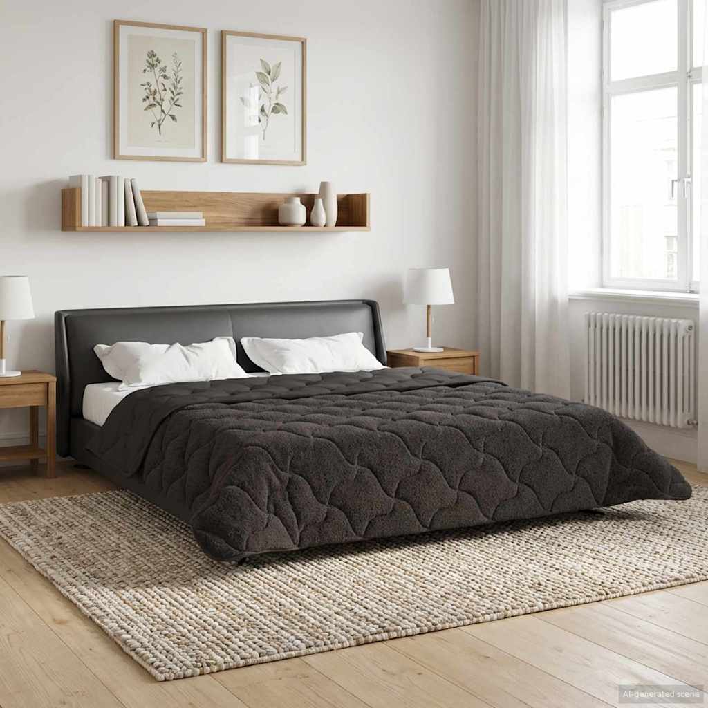 vidaXL Zomer Dekbed Roze 135 x 200 cm Microfiber en Teddy fleece
