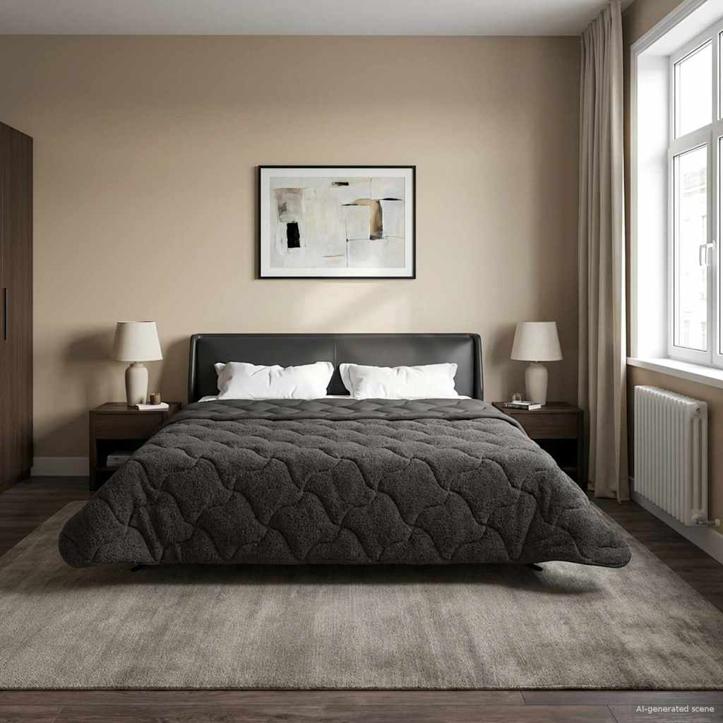 vidaXL Zomer Dekbed Roze 135 x 200 cm Microfiber en Teddy fleece