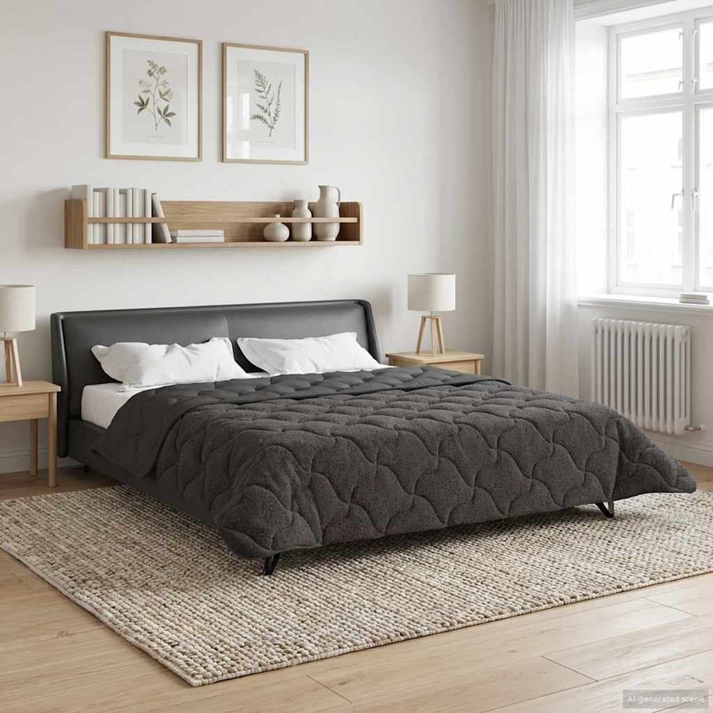 vidaXL Zomer Dekbed Roze 135 x 200 cm Microfiber en Teddy fleece