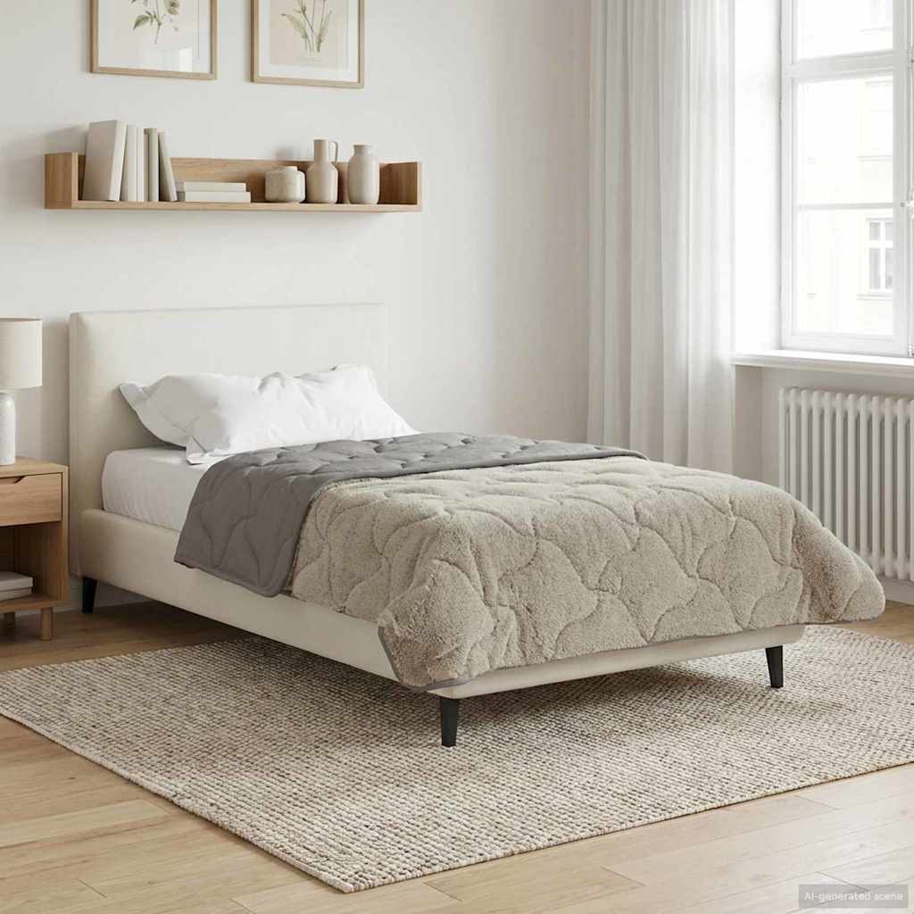 vidaXL Zomer Dekbed Roze 135 x 200 cm Microfiber en Teddy fleece