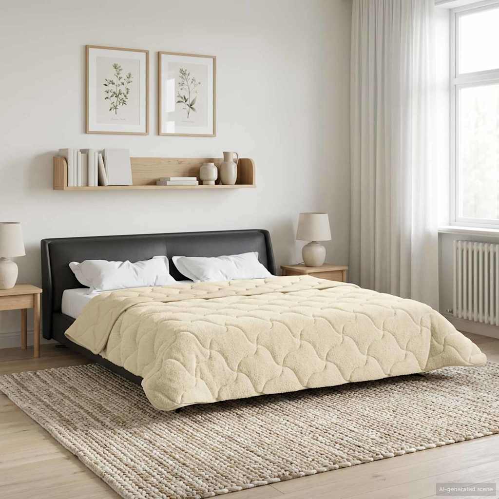 vidaXL Zomer Dekbed Roze 135 x 200 cm Microfiber en Teddy fleece