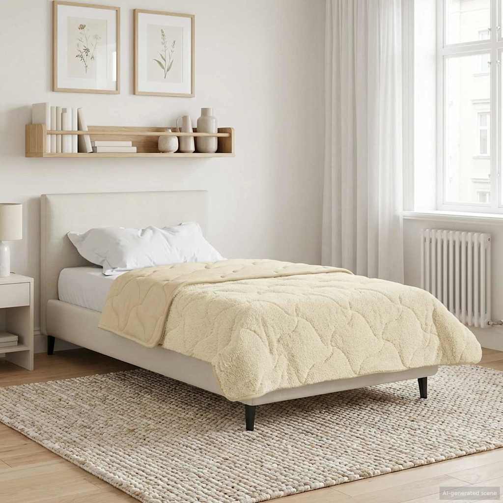 vidaXL Zomer Dekbed Roze 135 x 200 cm Microfiber en Teddy fleece