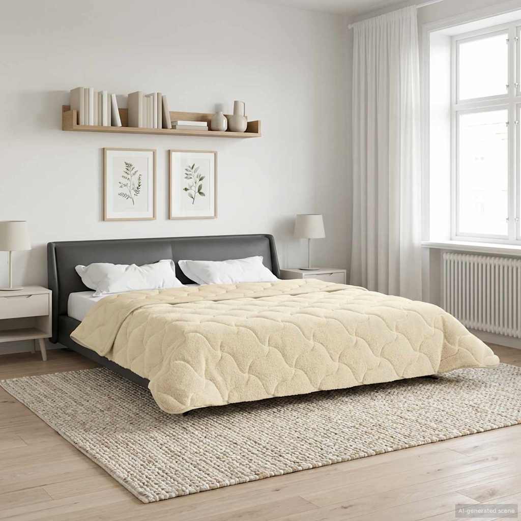 vidaXL Zomer Dekbed Roze 135 x 200 cm Microfiber en Teddy fleece