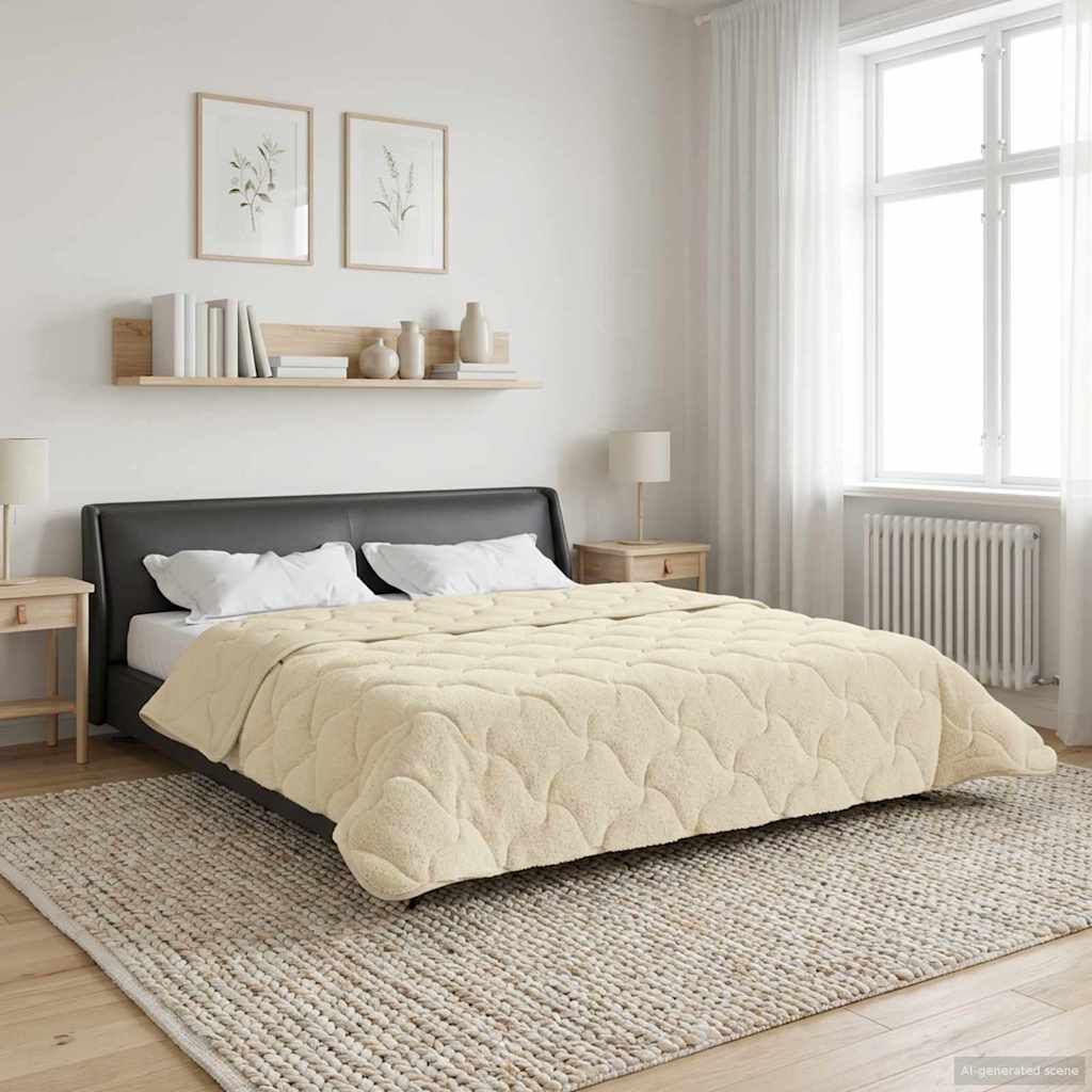 vidaXL Zomer Dekbed Roze 135 x 200 cm Microfiber en Teddy fleece