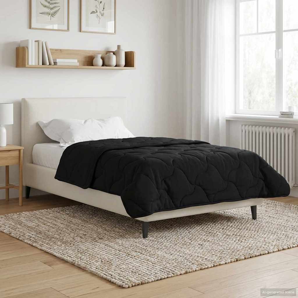 vidaXL Vol jaar dekbed Taupe 140 x 220 cm Microfiber en Teddy fleece