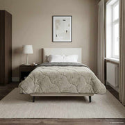 vidaXL Winter Dekbed Gekwilt Lichtgrijs 135 x 200 cm