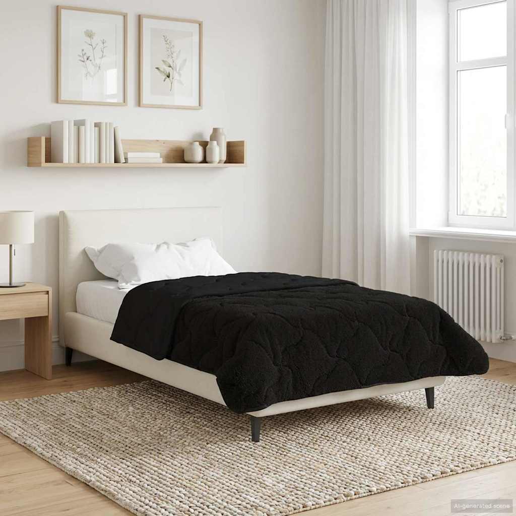 vidaXL Winter Dekbed Gekwilt Lichtgrijs 135 x 200 cm