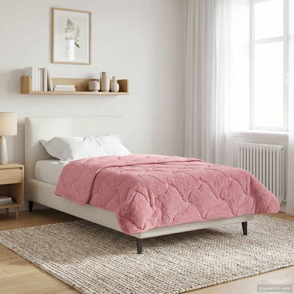 vidaXL Winter Dekbed Gekwilt Lichtgrijs 135 x 200 cm