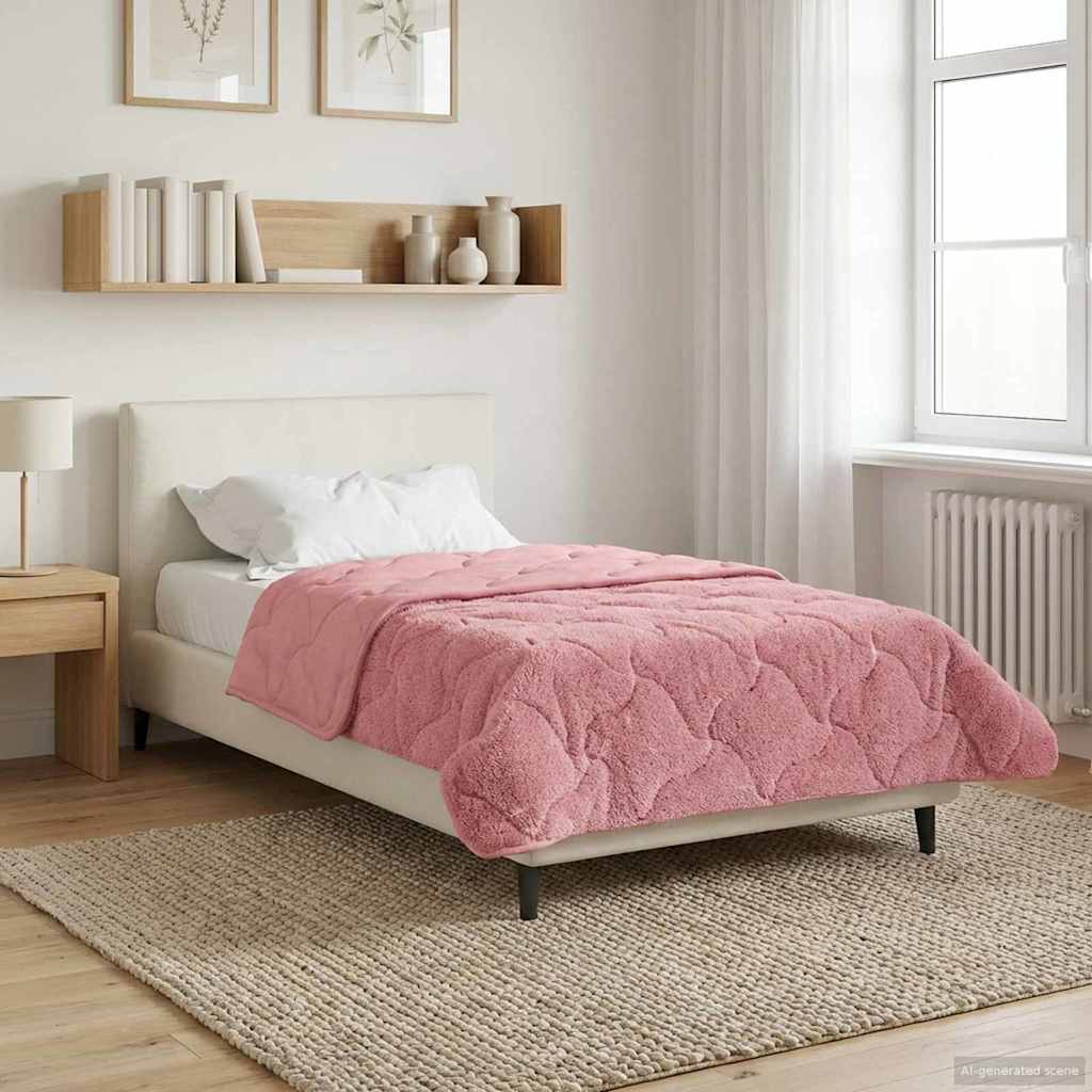 vidaXL Winter Dekbed Gekwilt Lichtgrijs 135 x 200 cm