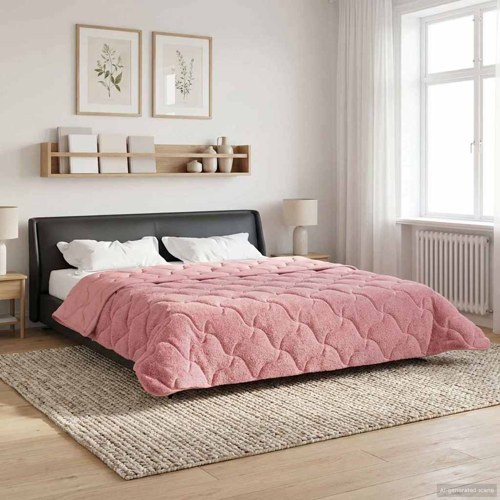 vidaXL Winter Dekbed Gekwilt Lichtgrijs 135 x 200 cm