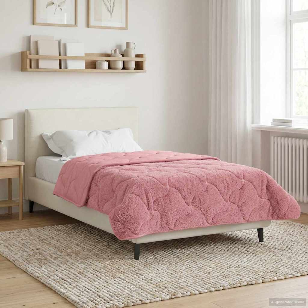 vidaXL Winter Dekbed Gekwilt Lichtgrijs 135 x 200 cm