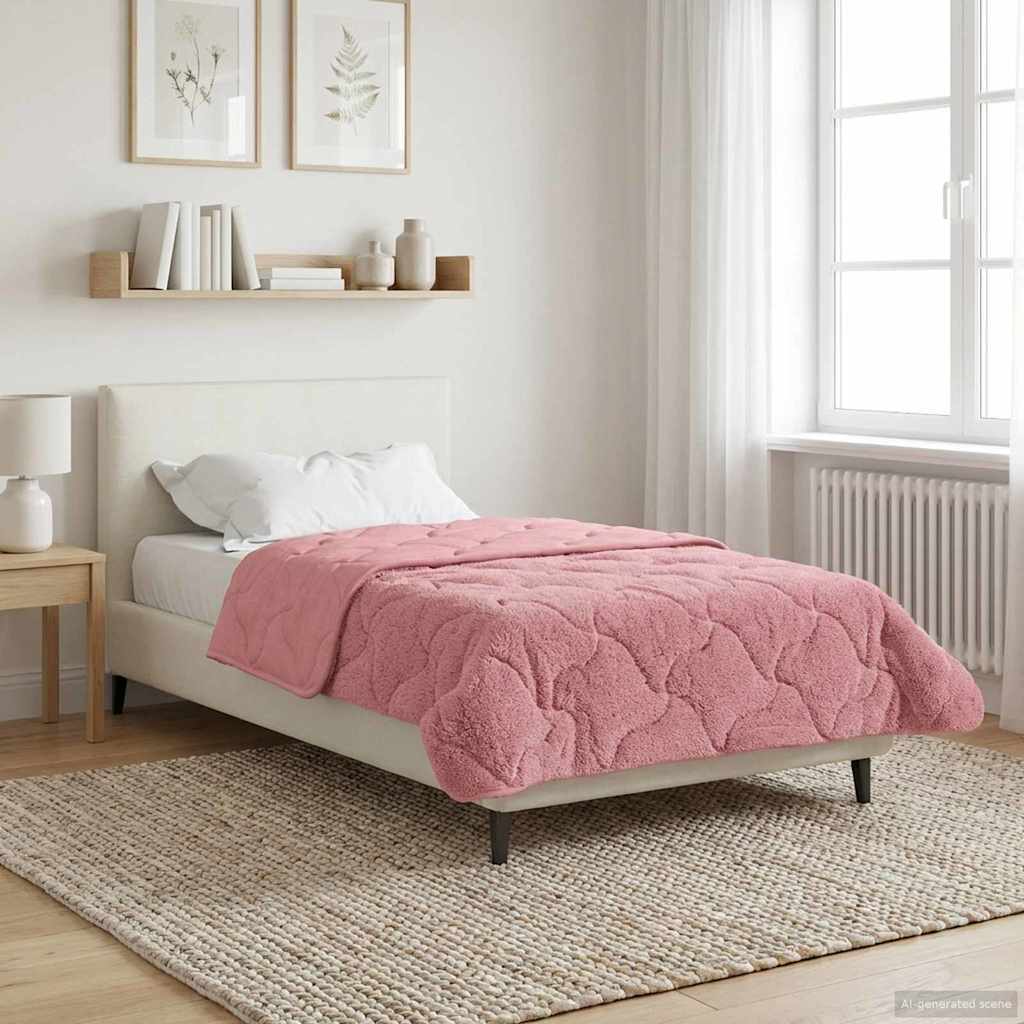 vidaXL Winter Dekbed Gekwilt Lichtgrijs 135 x 200 cm