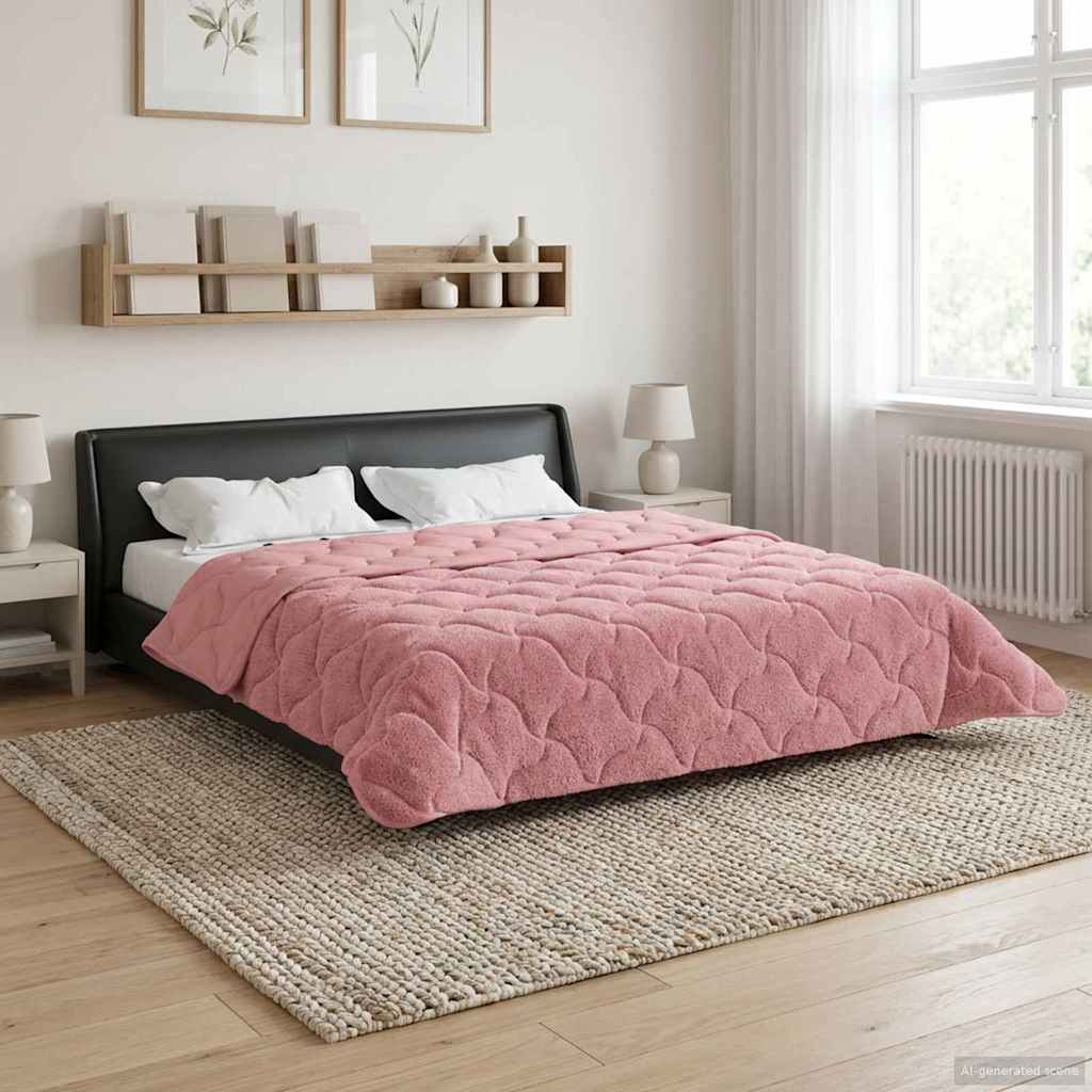 vidaXL Winter Dekbed Gekwilt Lichtgrijs 135 x 200 cm