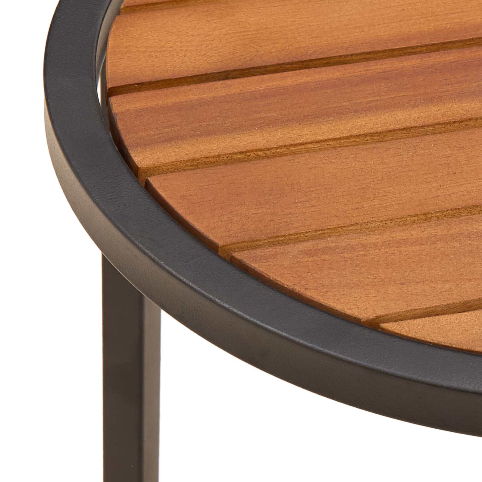 vidaXL Koffietafel Set 2 pcs Naturel en Zwart Massief Acaciahout