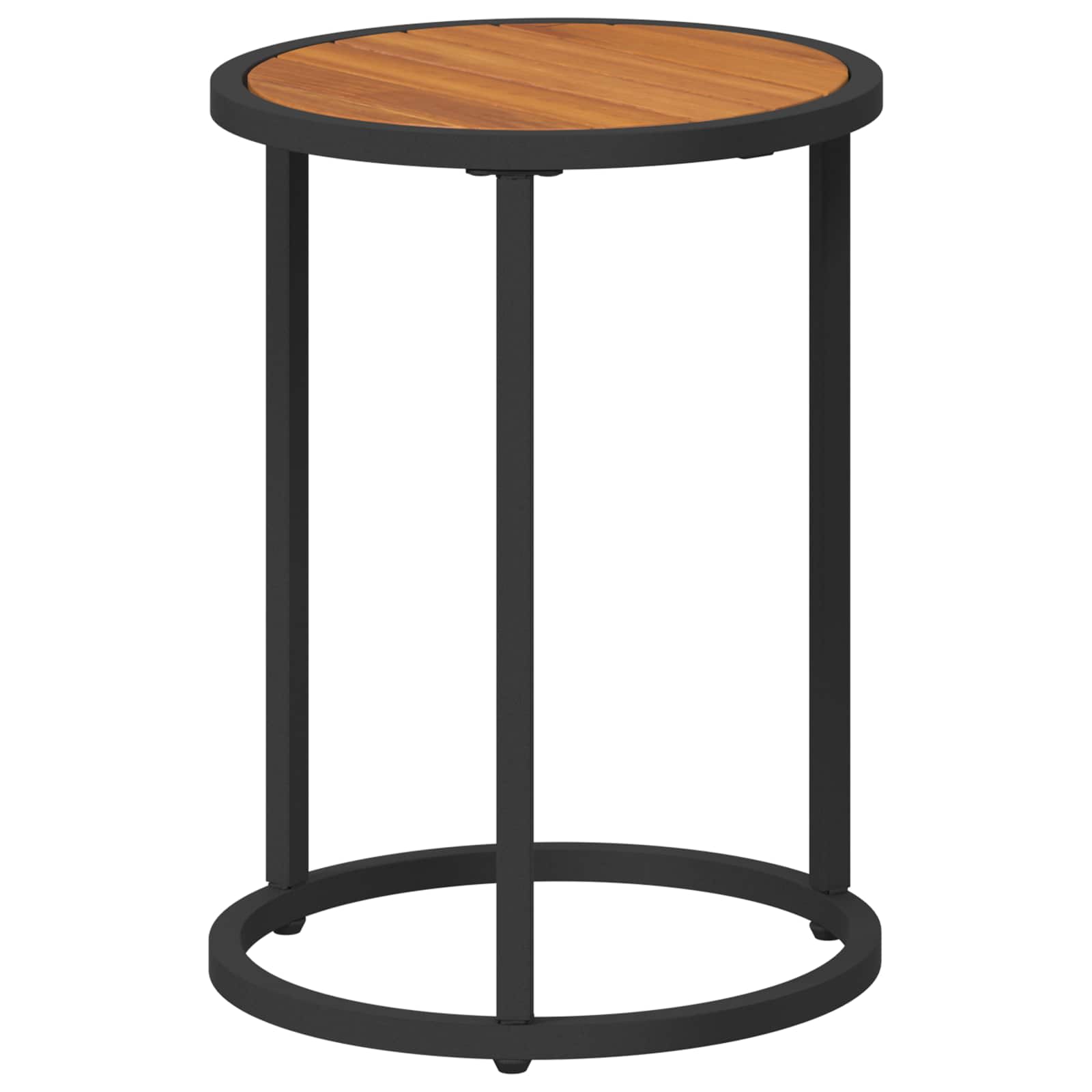 vidaXL Koffietafel Set 2 pcs Naturel en Zwart Massief Acaciahout